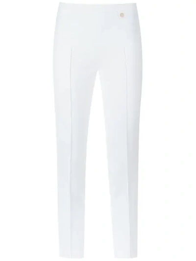 Versace Classic High-waisted Trousers In White