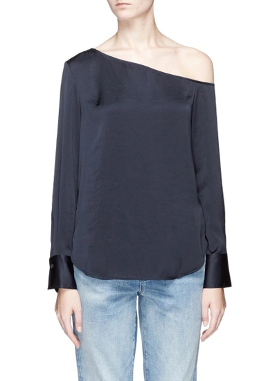 Theory 'ulrika 2' One-shoulder Satin Blouse