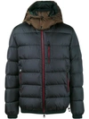 Moncler Quilted Feather Down Jacket In Grey