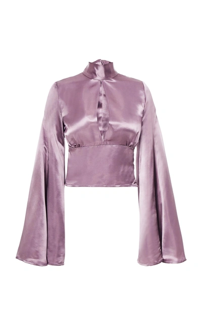 Beaufille Canes Satin Blouse In Purple