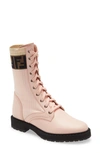 Fendi Rockoko Chelsea Sock Combat Boot In Rosa
