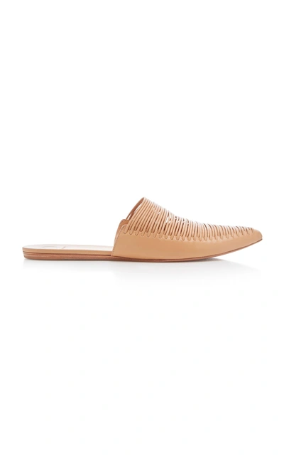 Tory Burch Sienna Pointy Toe Mule In Natural Vachetta