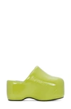 Simon Miller Bubble Vegan Leather Slide Clogs In Kiwi