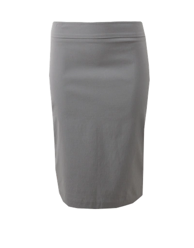 Avenue Montaigne Pull-on Stretch Pencil Skirt In Lt-grey