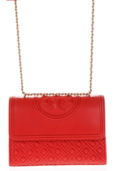 Tory Burch Fleming Convertible Shoulder Bag In Red Volcano | ModeSens