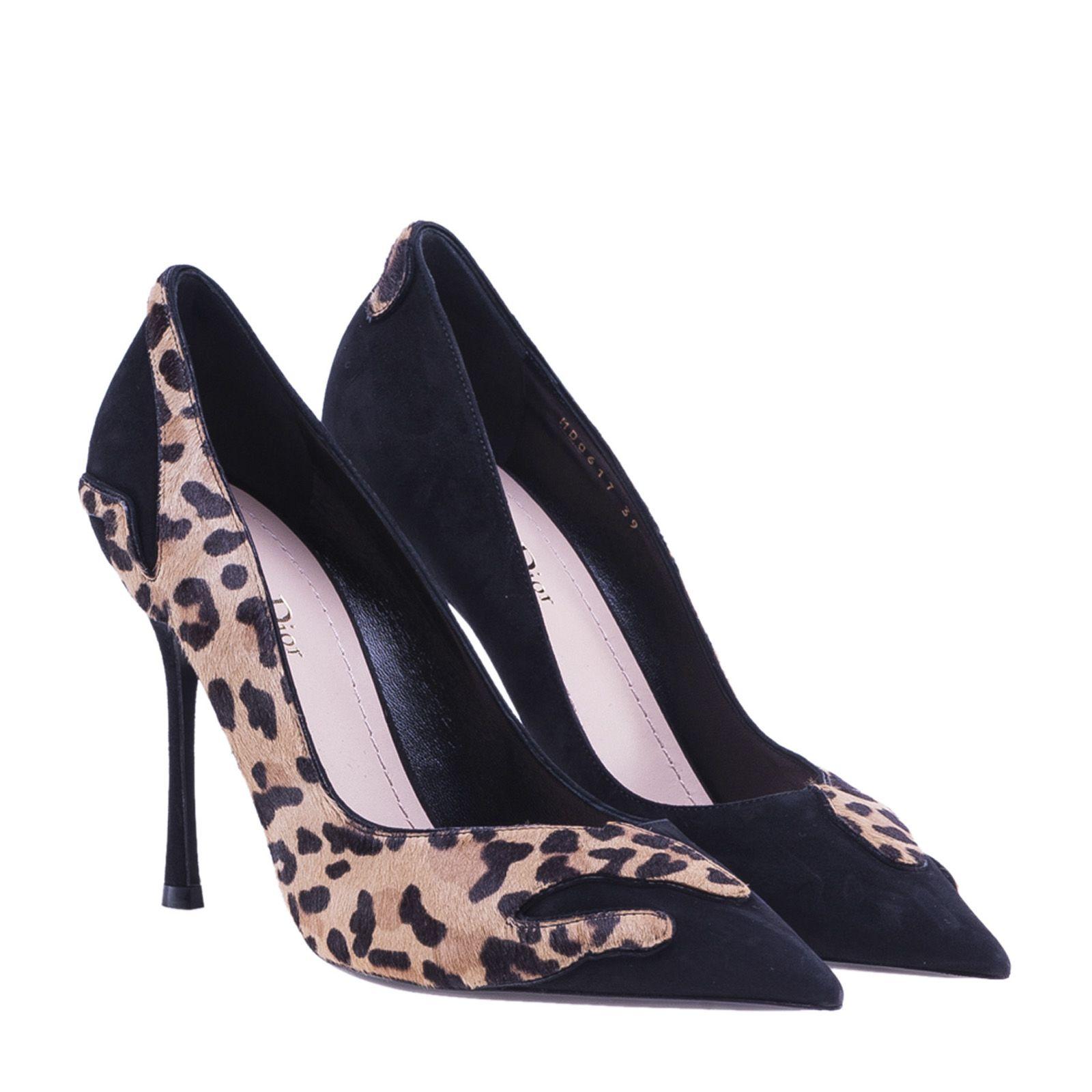Dior Leopard Print Pumps In Black Leopard | ModeSens