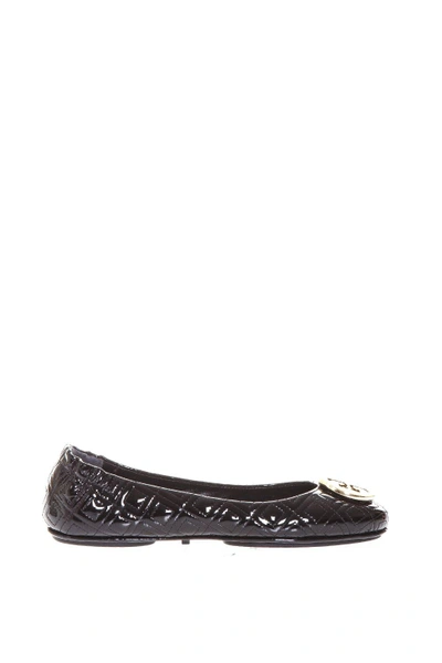 Tory Burch Minnie Travel Ballet Flat In Quilted Leather In Black-gold