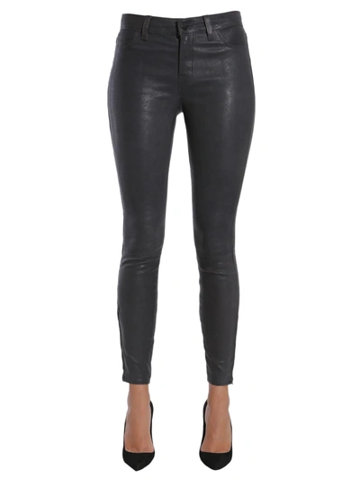 J Brand Leather Trousers In Black