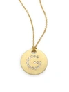 Roberto Coin Tiny Treasures Diamond & 18k Yellow Gold Initial Pendant Necklace