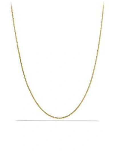 David Yurman Baby Box Chain Necklace In Gold