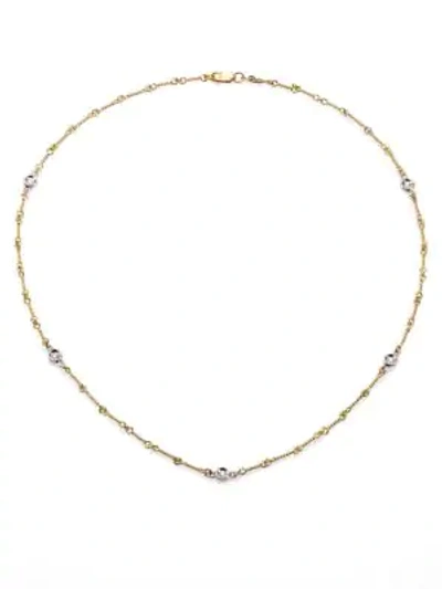 Roberto Coin Women's Diamond & 18k Yellow Gold Station Necklace/16"