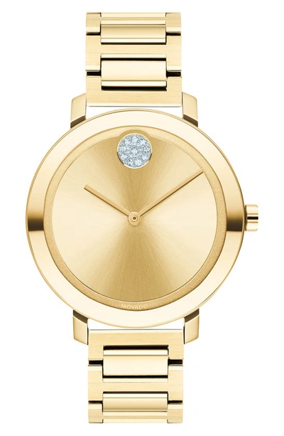 Movado Bold Bracelet Watch, 34mm In Gold