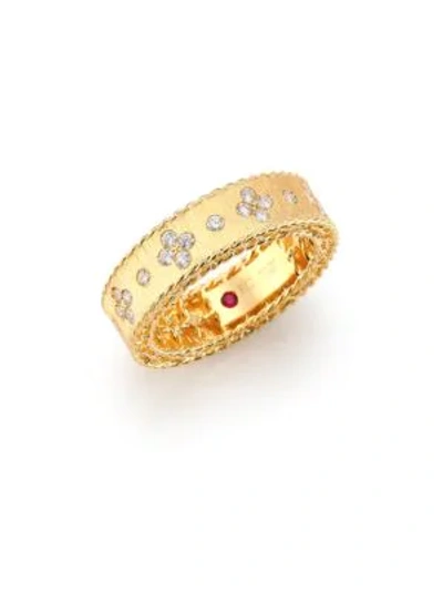 Roberto Coin Women's Princess Diamond & 18k Yellow Gold Band Ring