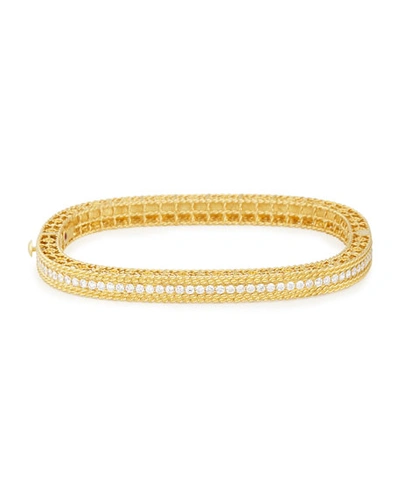 Roberto Coin Princess Braided Diamond & 18k Yellow Gold Bangle Bracelet