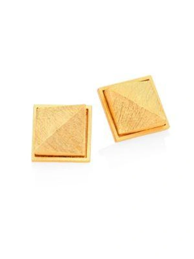 Stephanie Kantis Heraldry Stud Earrings In Gold