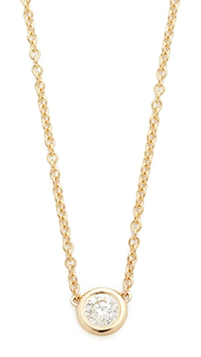 Zoë Chicco 14k Yellow Gold Choker With Diamond Pendant, 14