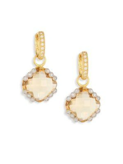 Jude Frances Provence Champagne Citrine & Diamond Earring Charms In Gold