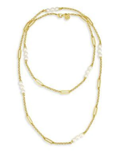 Majorica Modern 6mm Organic Pearl Necklace In Gold