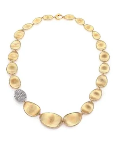 Marco Bicego Lunaria Diamond & 18k Yellow Gold Single-station Collar Necklace