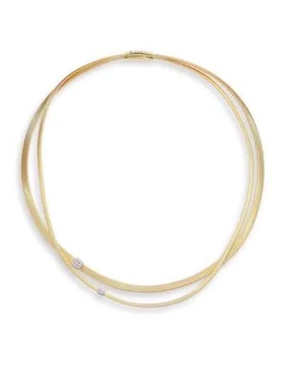 Marco Bicego Women's Masai Diamond, 18k Yellow Gold & 18k White Gold Double-strand Necklace