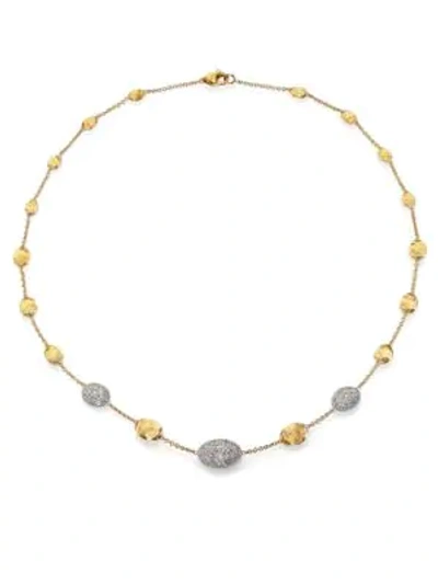 Marco Bicego Women's Siviglia Diamond, 18k White & Yellow Gold Station Necklace