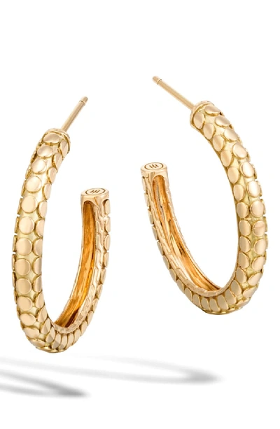 John Hardy 18k Yellow Gold Dot Small Hoop Earrings