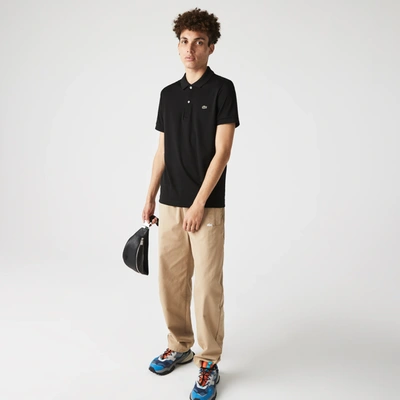 Lacoste Regular Fit Ultra Soft Cotton Jersey Polo - S - 3 In Black