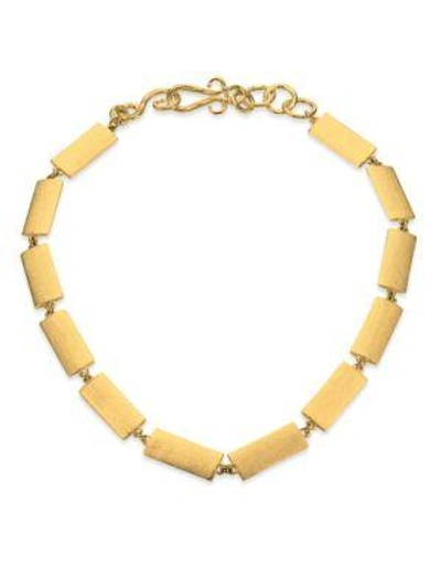 Stephanie Kantis Textile Necklace In Gold