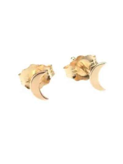 Zoë Chicco 14k Yellow Gold Itty Bitty Crescent Moon Stud Earrings