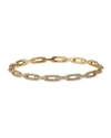 David Yurman Women's Stax Chain Link Bracelet With Diamonds In 18k Yellow Gold/4mm In Metallic