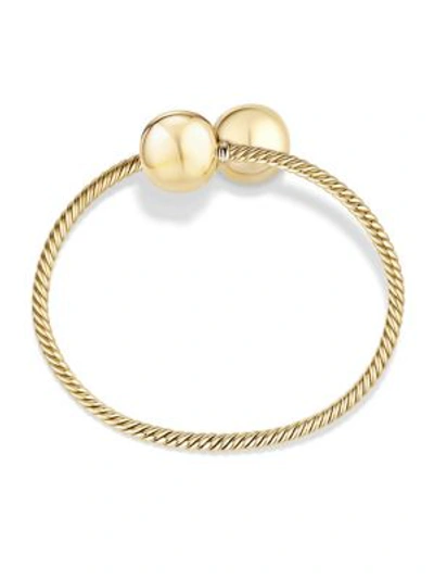 David Yurman Solari Bypass Bracelet With Diamonds In 18k Gold, Size M In White/gold