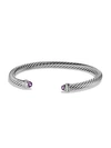 David Yurman Women's Cable Classics Bracelet With Gemstone & Diamonds/5mm In Amethyst