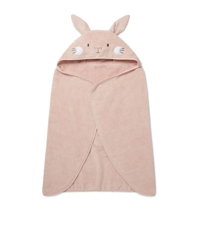 Mori Bunny Hooded Towel In Pink