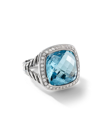 David Yurman Albion Ring With Blue Topaz And Diamonds