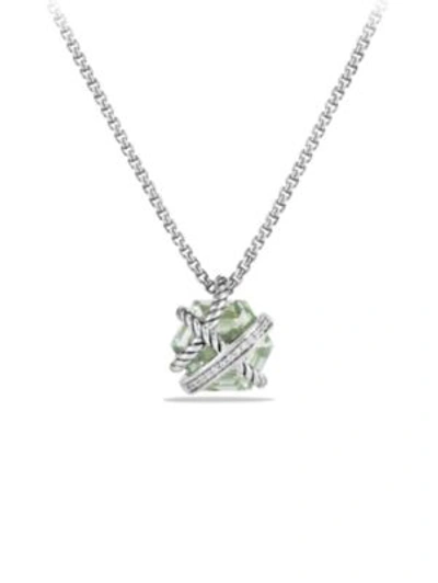 David Yurman Cable Wrap Necklace With Prasiolite And Diamonds, 10mm