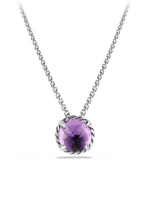 David Yurman Chatelaine Pendant Necklace With Amethyst Modesens