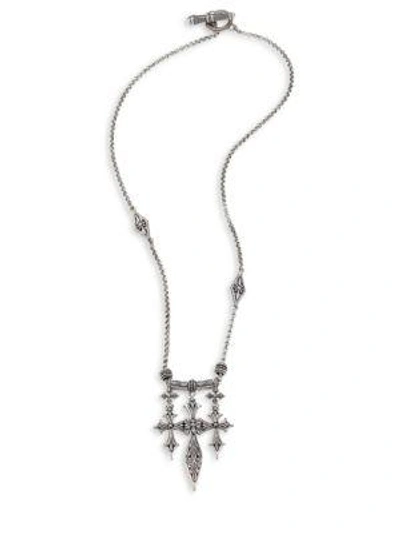 Konstantino Penelope Triple Cross Sterling Silver Pendant Necklace