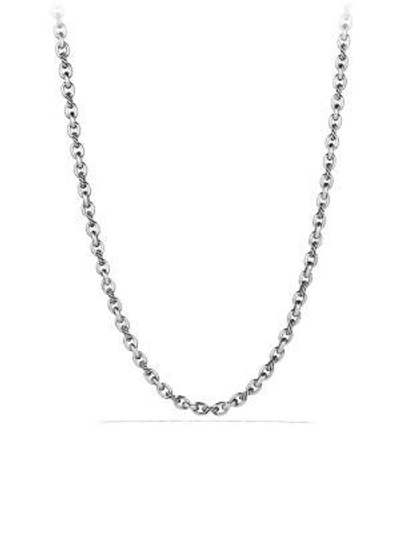 David Yurman Oval Link Necklace In Silver