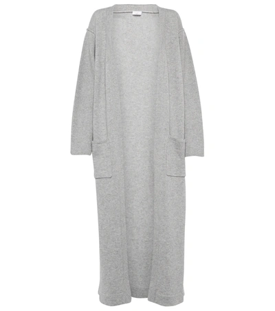 Eres Aimé Ribbed-knit Longline Cardigan In Grey