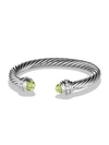 David Yurman Cable Classics Bracelet With Prasiolite & Diamonds