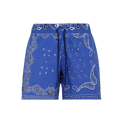 Etro Pantaloncino Mare Bandana Printed Swim Shorts In Blue