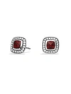 David Yurman Petite Albion Earrings With Diamonds In Garnet