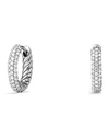 David Yurman Petite Pave Earrings With Diamonds In Sterling Silver