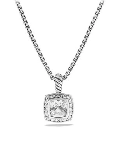 David Yurman Women's Albion Petite Pendant Necklace With Gemstone & Diamonds In White Topaz
