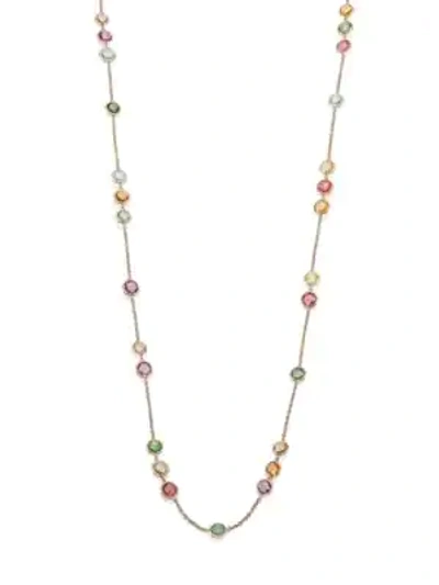 Marco Bicego Jaipur Semi-precious Multi-stone & 18k Yellow Gold Long Station Necklace In Gold Multi