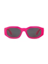 Versace 53mm Medusa Detail Oval Sunglasses In Pink