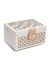 Wolf Chloe Small Leather Jewelry Box In Cream