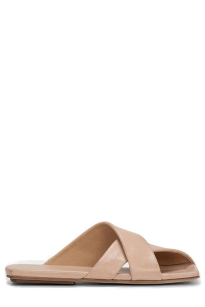 Marsèll Tavola Leather Slides In Nude