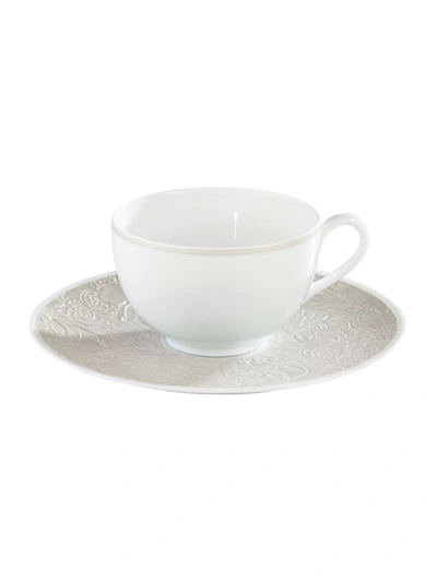 Raynaud Italian Renaissance Pearl Irise Tea Cup In Warm Grey