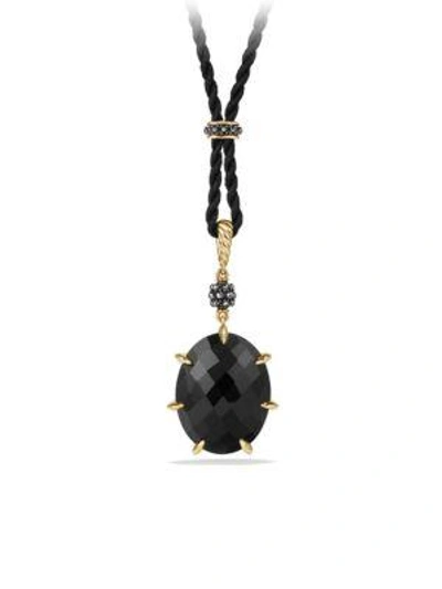 David Yurman Osetra Black Onyx & Hematine Pendant Necklace